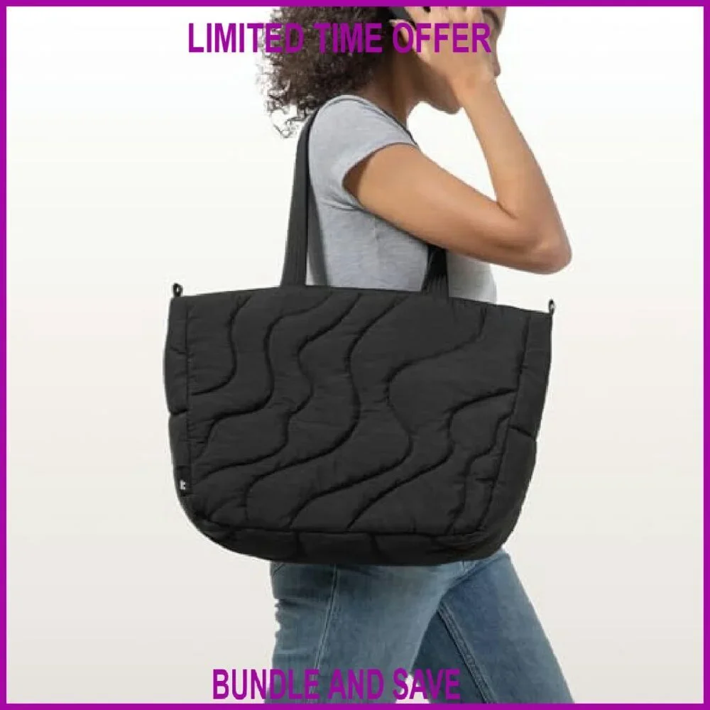 14-inch Puffy Laptop Tote Bag Lightweight Work Tote Padded Compartment